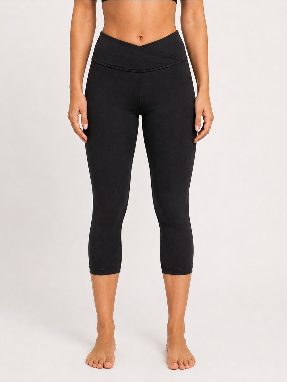 FINAL SALE Lululemon Wunder Under Crop Crossover Leggings Black